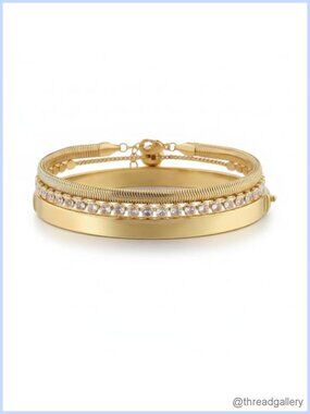 Waterproof Bangle CZ Bracelet Set for Women Trendy Stackable